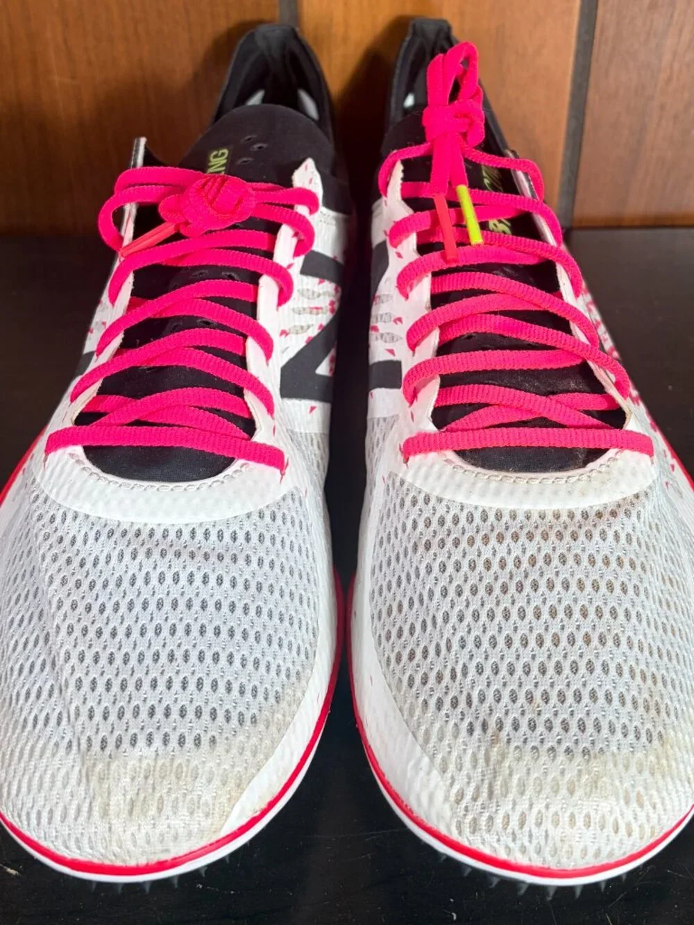New Balance Womens LD5000 V4 Spike Track Shoes Size 10.5 White Pink NWOT +Tool